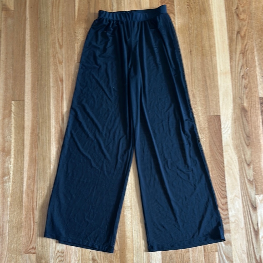 Black Mesh Sheer Cover Up Pants